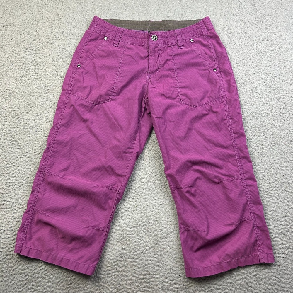 Kuhl Kendra Kapri Pants Womens Purple Magenta Crop Hiking Capri Floral Size 6
